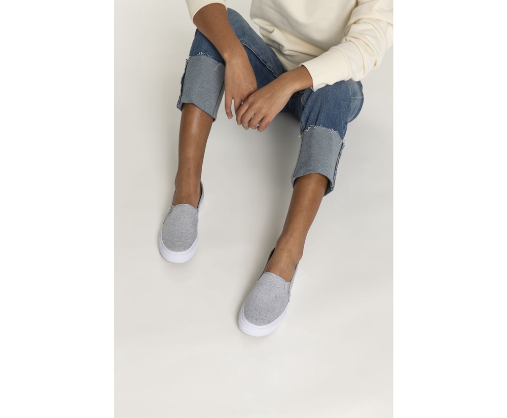 Keds Slip Ons Damen Grau - Double Decker Heathered Woven - WVN-237946